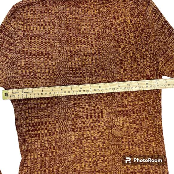 Topshop Womens Sz 6 Red Yellow Turtle Neck Long Sleeve Pullover Jumper Top - Picture 7 of 11